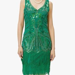 NWT Babeyond | Classic Paisley Art Deco Flapper Dress, Size L